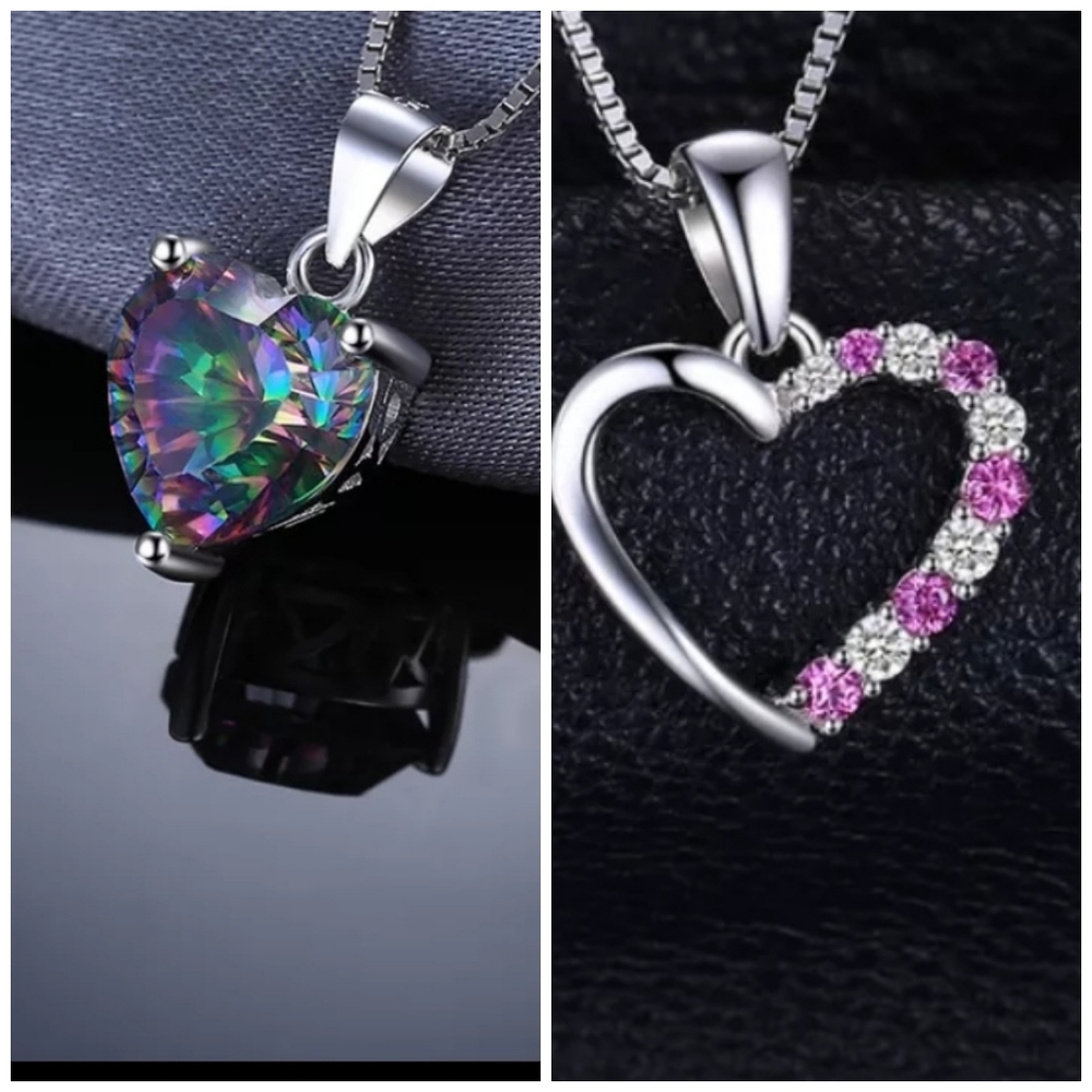 2pcs/set 925 sterling silver pandent without chain